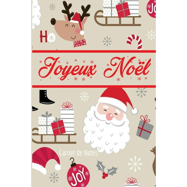 Carnet De Notes Joyeux Noel Pere Noel Traineau Et Renne 1 Pages Lignees Cadeau A Offrir Pour Les Fetes Paperback Walmart Com