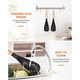 thumbnail image 5 of Cooking Spoon for Nonstick Cookwares, Great for Cooking and Serving Sturdy BPA-Free Matte Silicone, Wood Handle Spoon for Mixing, Scoop, and Scrape (2 Pack of Black, 11.4 inch), 5 of 6