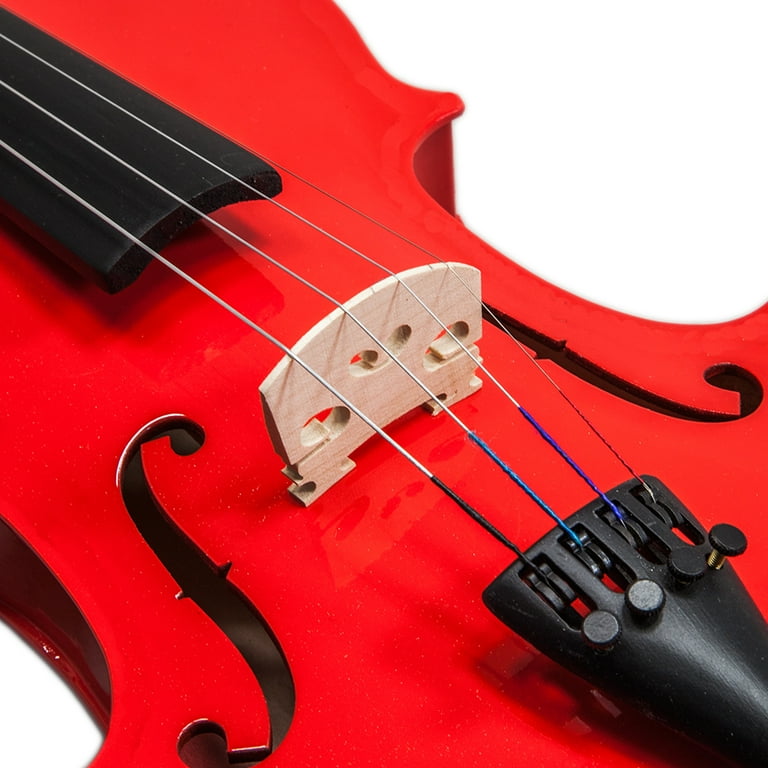 SKY Full Size VN202 Solidwood Red Violin with Brazilwood Bow