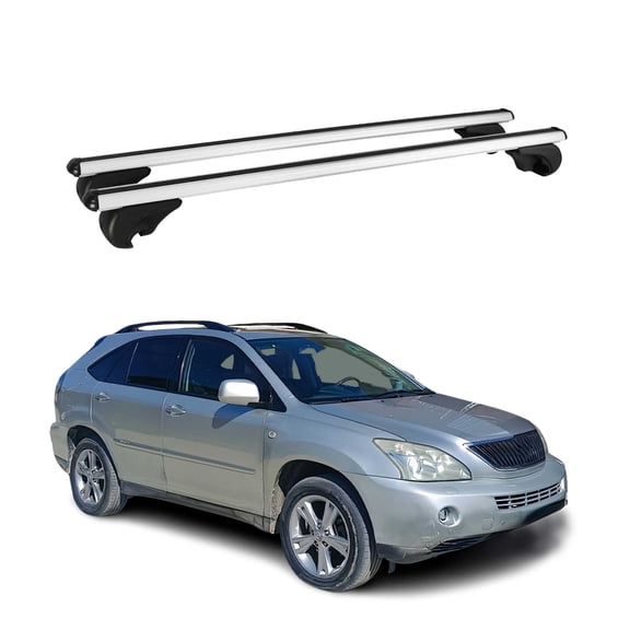 For 2006-2008 Lexus RX 400H Lockable Roof Rack Cross Bars Luggage Carrier Gray