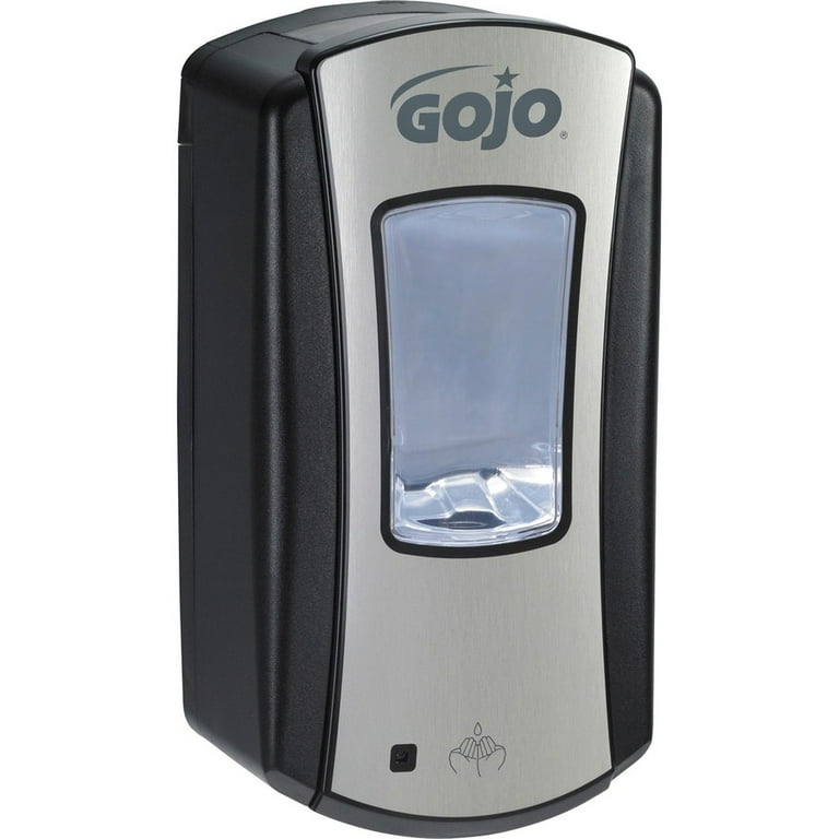 Gojo LTX-12 Touch-free Foam Soap Dispenser - Automatic - 1.27 quart Capacity - Site Window, Refillable, Touch-free, Lockable, Skylight - Chrome, Black - 4 / Carton