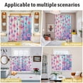 thumbnail image 5 of Spring Floral Kitchen Curtains Window Panels, Purple Pink Blue Flower Botanical Ombre Insulated Window Treatment Curtain, Grommet Curtains for Bedroom/Living Room/Bathroom, 2 Piece 52"Wx84"L, 5 of 8