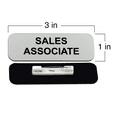 thumbnail image 3 of Sales Associate 1 x 3" Name Tag/Badge, Black, (3 Pack), 3 of 3