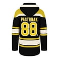 thumbnail image 3 of Men's '47 David Pastrnak Black Boston Bruins Big & Tall Lace-up Pullover Hoodie, 3 of 3