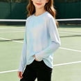 thumbnail image 5 of Girls Tie Dye Long Sleeve Sun Protection Shirt Quick Dry Breathable UPF 50+ Outdoor Active Blue,Size 14-15 T, 5 of 6
