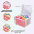 thumbnail image 3 of Greeting Card Storage & Organizer Box with 6 Removable Dividers for Holiday Birthday Get Well Cards Photos, Crafts, Scrapbooking$$Art & Craft, 3 of 7
