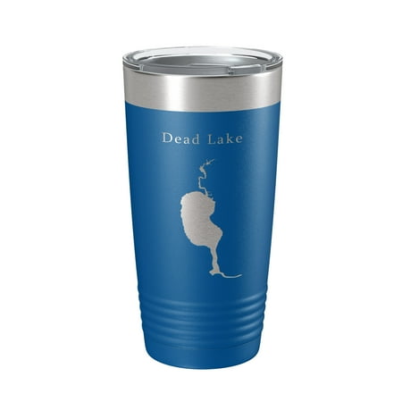 

Dead Lake Map Tumbler Travel Mug Insulated Laser Engraved Coffee Cup Florida 20 oz Royal Blue