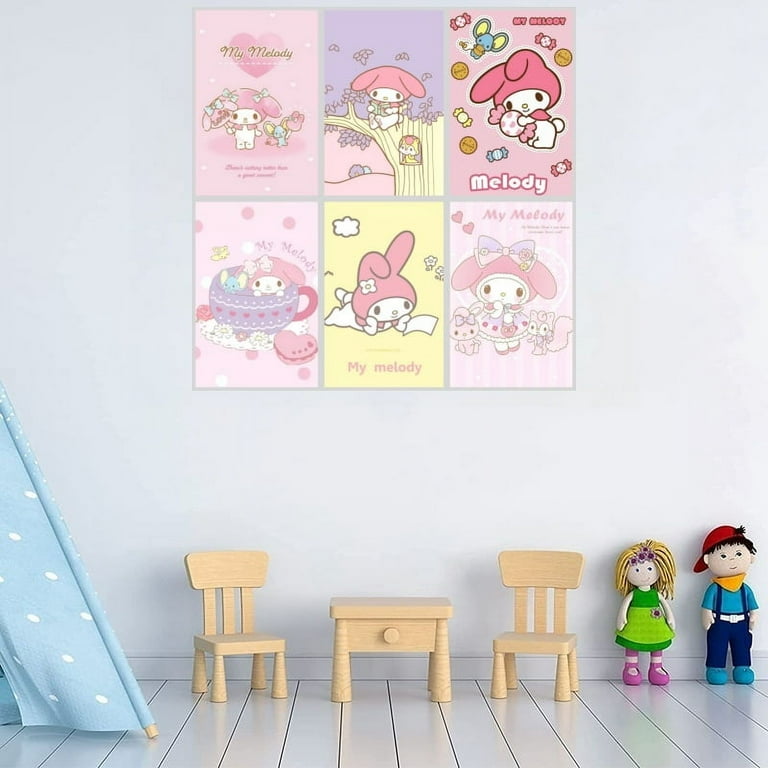 平成★My Melody ポスター6枚セット マイメロディ A Set of 6 My Melody Cartoon Paintings Posters for Kids Bedroom