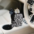 thumbnail image 3 of SEANATIVE Double Eyeglass Case with 2 Compartments, Portable Eyeglasses Case Zipper Glasses Pouch Shockproof Waterproof Lightweight Travel Eyewear Pouch Bag, 4" x 6.9", Zebra Print, 3 of 7