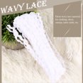 thumbnail image 2 of FENGGUIQU 3Pcs Crinkled Ribbon Wired Polyester White Sewing Trim Table Cloth Decoration Fashion Design, 2 of 8