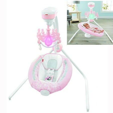 Fisher Price Pearl Chandelier Cradle N Swing Pink New