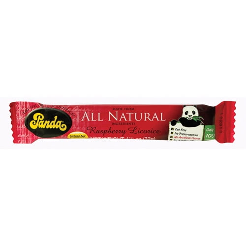 Panda Raspberry Licorice Bar, 1.1 oz (Pack of 36)