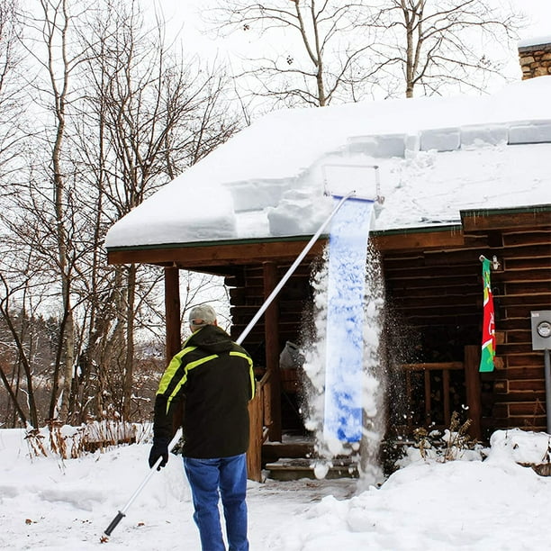 SamyoHome Snow Roof Rake 20ft Snow Removal Tool with Wheels and