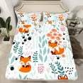 thumbnail image 2 of Homewish Cartoon Fox 3pcs Twin Sheet Sets for Preppy Children Kids,Dreamy Princess Twin Fitted Sheet,Kawaii Animal Breathable Flat Sheet,Luxury Bedroom Decor, 2 of 7