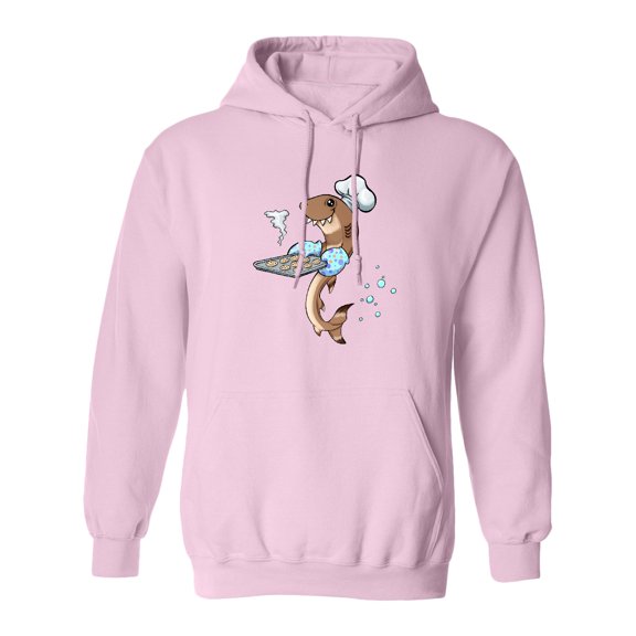 Inktastic Cute Cookie Cutter Baker Shark with Cookies Adult Hoodie Sweatshirt