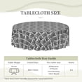 thumbnail image 6 of Tablecloth Line Pattern Table Cloth For Circular Tables Waterproof Resistant Picnic Table Covers For Kitchen Dining/Party, 6 of 8