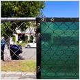thumbnail image 3 of ColourTree 4' x 50' Green Fence Privacy Screen Windscreen Cover Fabric Shade Tarp Netting Mesh Cloth - Commercial Grade 170 GSM - Cable Zip Ties Included - We Make Custom Size, 3 of 4