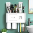 thumbnail image 1 of Toothbrush Holder Wall Mounted, Automatic Toothpaste Dispenser Squeezer Kit -Magnetic Toothbrush Holder for Bathroom and Vanity,Grey, 1 of 7