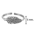 thumbnail image 2 of AeraVida Stunning Nature-Inspired Gray Leaf .925 Sterling Silver Toe or Pinky Ring for Women Accessories Anniversary Jewelry Gift, 2 of 4