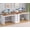 Brown and White, variant on 2 Person Desk with 5 Drawers and Power Outlets, 78.7 Inch Long Computer Desk with Storage File Cabinet, Two Person Home Office Double Desk with Storage, Brown and White