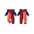 thumbnail image 2 of RUINIXCW Newborn Baby Boy Girl Halloween Outfit Clown Costume Infant Baby Boy Girl Fall Winter Romper Clothes Collar Pompom Long Sleeve Contrast Color Jumpsuit, 2 of 9