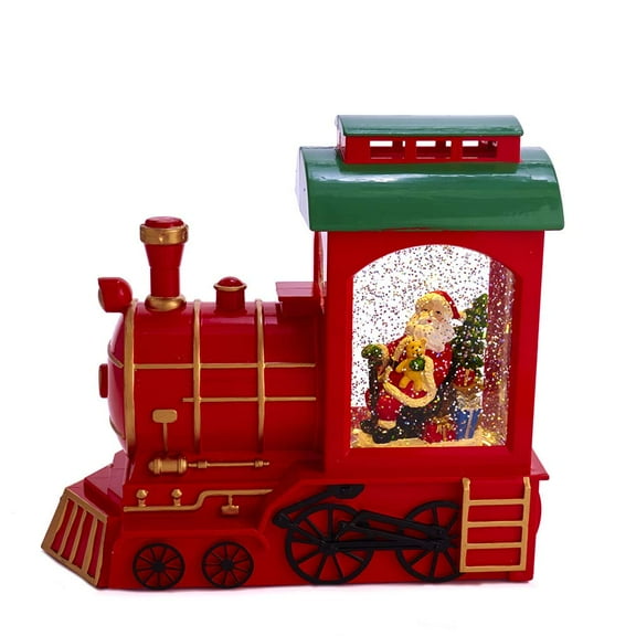 Kurt Adler 9.6-Inch Battery-Operated Train and Santa Motion Table Piece