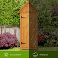 thumbnail image 4 of Outdoor Wooden Storage Shed for Storing Tools and Garden Supplies, Garden Wooden Tool Cabinet with Shelves and Latches,Waterproof Shed for Backyard,Patio, 4 of 7
