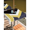 thumbnail image 2 of Outdoor Tablecloth with Umbrella Hole for Patio/Picnic/Party/Camping, Yellow Black Geometric Waterproof Table Cloth Square Cover Washable, Modern Abstract Lines Color Blocks (60"x 60"), 2 of 8
