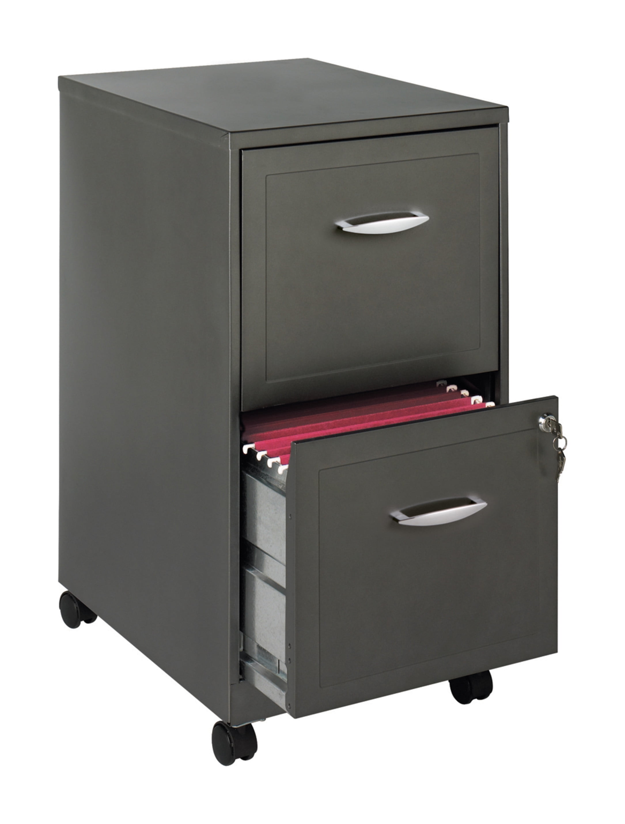 Lorell Space Solutions 18" 2 Drawer Mobile Vertical File Cabinet in Silver - image 15 of 15