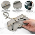 thumbnail image 2 of FEISEDY 2Pack Soft Leather Sunglass Bag, Holder Eyeglasses Case, Portable Glasses Pouch With Button Clip Wrist Strap B0049, 2 of 9