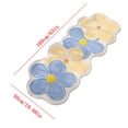 thumbnail image 2 of JWZZYD Scalloped Floral Plush Bathroom Runner Rug, 63"x19.68" Soft Absorbent Non Slip Floor Mat, Washable Flower Pattern Carpet for Bathroom, Bedroom, Entryway & Home Flooring Decor(Blue, 1 Pack), 2 of 7