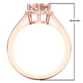 thumbnail image 4 of Dazzlingrock Collection 14K Round Morganite & White Diamond Ladies Halo Style Bridal Engagement Ring, Rose Gold, Size 5, 4 of 4