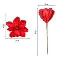 thumbnail image 7 of Opvise 2Pcs Glitter Artificial Christmas Flower DIY Wreath Decoration Simulation Poinsettia Sequins Cloth Flower Christmas Tree Decoration for Christmas Red White, 7 of 7