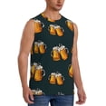 thumbnail image 2 of Bixox Men's Beer Printed Shirt Sleeveless Fitness Tank Top-XX-Large, 2 of 5