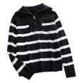 thumbnail image 1 of Gibobby Suéter de Cuello en V para Mujer, Suéter holgado de punto con cuello en V, para mujer, casual, ligero(Negro,M), 1 of 5