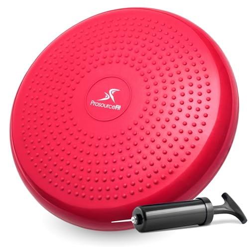 ProsourceFit Disque d'Équilibre de Base, Diamètre 14” avec Pompe pour Améliorer la Posture, la Forme Physique, la Stabilité