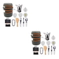 thumbnail image 2 of Wosthever 11pcs Camping Cookware Mess Kit w/ Carabiner Pot Set Stoves Type1 NO1, 2 of 5