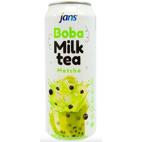 JANS MATCHA BOBA MILK TEA 24CT 16.6OZ