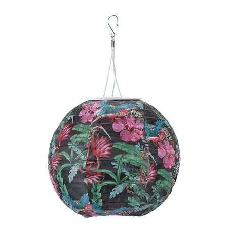 

Aousin 8 inch LED Solar Lantern Waterproof Pendant Decor (Tropical Rain Forest A)