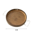 thumbnail image 4 of Sofá de madera Clip lateral Mesas Organizador Portátil Ahorro de espacio Plegable Simple a Circular Zulema bandeja de servir, 4 of 4