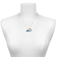 thumbnail image 2 of Delight Jewelry Silver-tone Royal Blue ''Big Sister'' with Heart - Large Goldtone Crystal Initial - B - Charm Necklace, 17.5"+2", 2 of 4