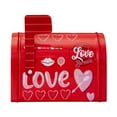 thumbnail image 2 of YaoZQ Valentines Day Decorations, Red Metal Mailbox Storage Box Valentine's Themed Treat Container 5.3 x 3.7 x 3.1 in for Party Favor packaging, Valentines Day Gifts, 2 of 6