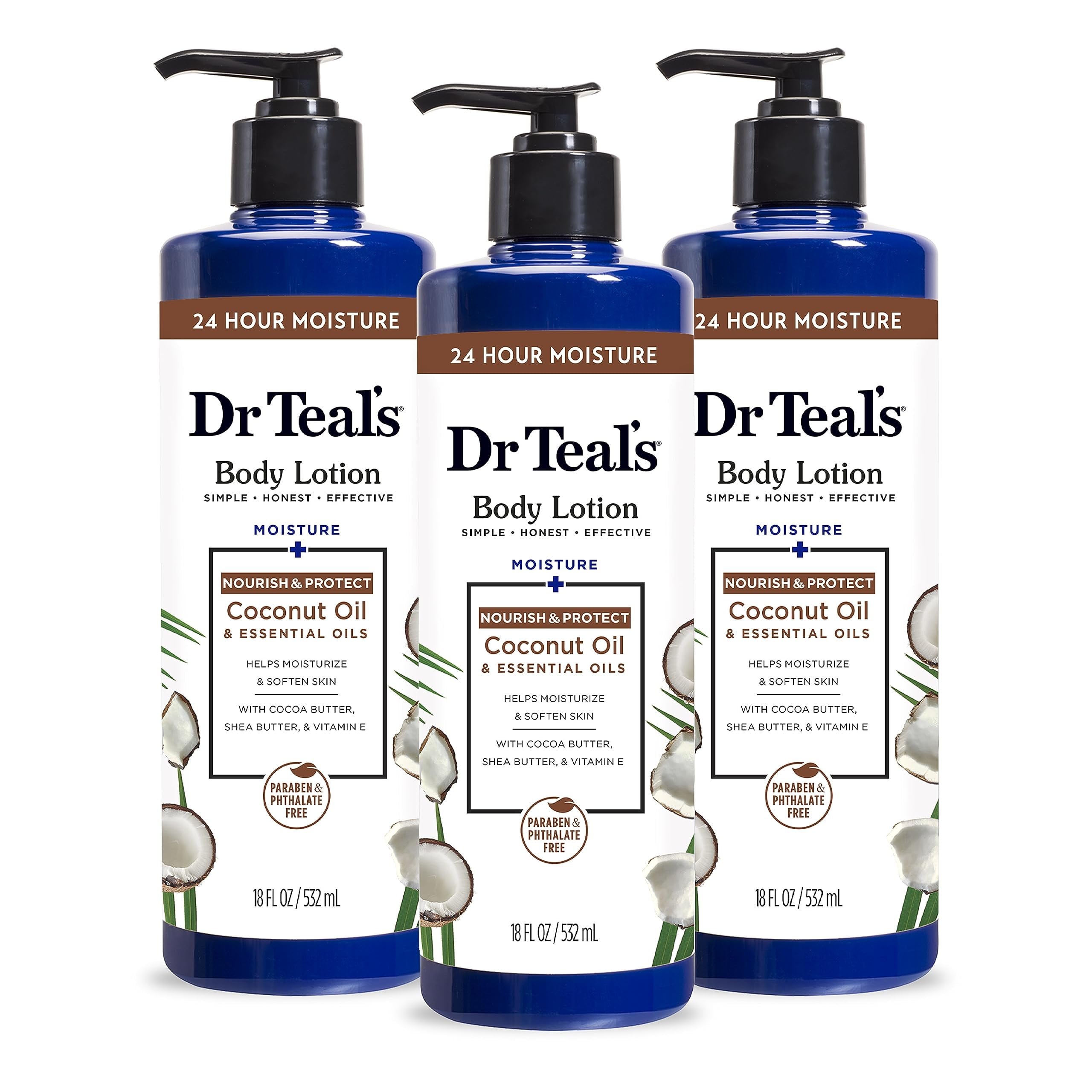 Dr Teal's Lavender Body Lotion, Hydrating Cocoa and Shea, 18 Fl Oz