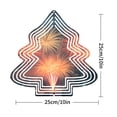 thumbnail image 6 of Stylish Metal Hanging Christmas Tree Wind Spinner - Modern Abstract Design with Vibrant Fireworks Pattern for Garden Decor, 6 of 6