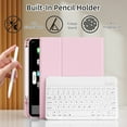thumbnail image 4 of GKABXY Magnetic Keyboard Case for iPad A16 11th /10th Generation 2025/2022 with Pencil Holder 10.9/11 Inch, Magnetic Detachable Wireless Bluetooth Multi-Angle Stand Rechargeable Keyboard Case, Pink, 4 of 8