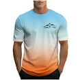thumbnail image 2 of COSFO Mens Summer Shirts Short Sleeve Casual Running Gradient Tops Outdoor Loose Crew Neck Pullover Graphic Tees, 2 of 5