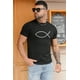 thumbnail image 4 of ABPHQTO Camiseta negra con estampado gráfico de letras de manga corta para hombre, 4 of 5