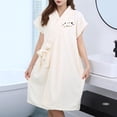 thumbnail image 4 of Riecok Womens Pajamas Robe Cozy Soft Sleeveless Warm Bathrobe with Tie Closure Winter Housecoat Beige Free Size, 4 of 4
