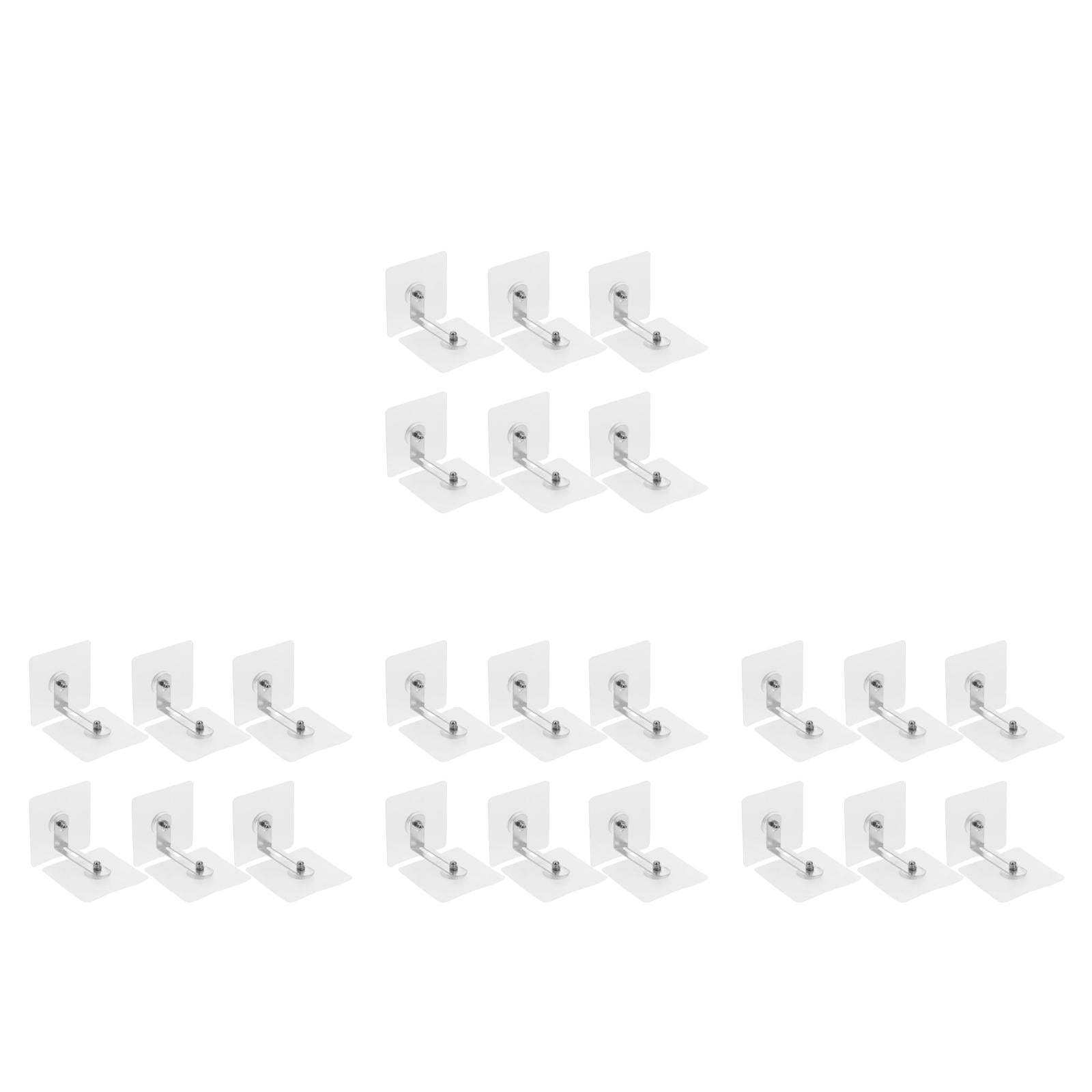 Hemoton 24-Piece Baby Safety Wall Anchor Kit with No-Drill Adhesive for Securing Dressers, Cabinets, Bookshelves - Childproof Anti-Tip Furniture Brackets