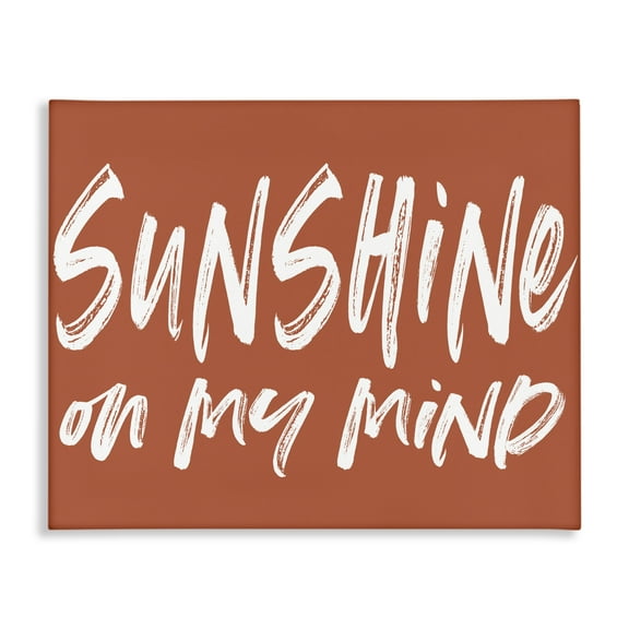 Sunshine State Of Mind Brown Canvas Wall Art, design by Lettered and Lined